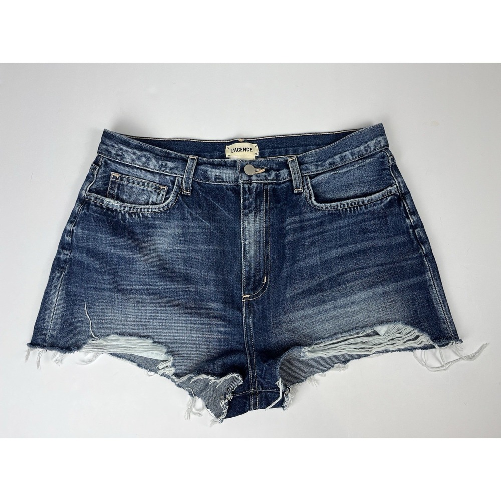L'agence Marilyn High Rise Denim Short in Newberry Sz 31 $265